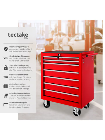 tectake Werkstattwagen mit 7 Schubladen