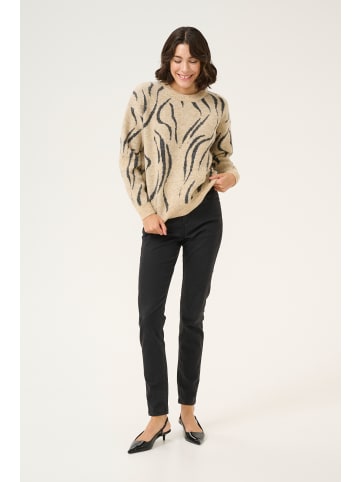 Kaffe Strickpullover KAbillie in Feather Gray Mel/Dark Grey Mel