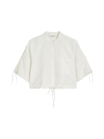 Marc O'Polo DENIM Kurzarm-Bluse relaxed in Silky White