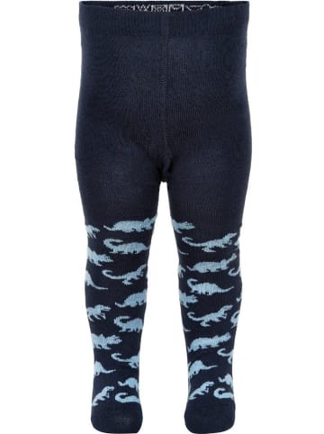 Minymo Strumpfhose "Baby stocking w. pattern" in Blau
