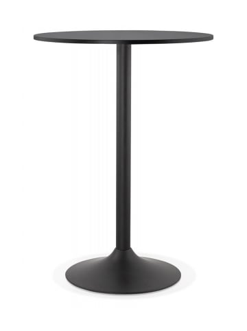 KADIMA DESIGN Stehtisch Holzplatte Metall | Modernes Design in Schwarz