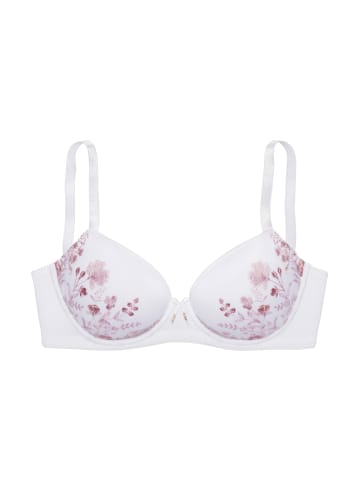 LASCANA Schalen-BH in weiß-rosa