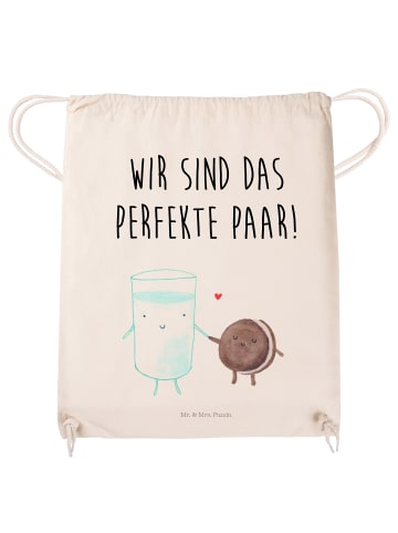 Mr. & Mrs. Panda rucksack beutel Milch Keks mit Spruch in Creme