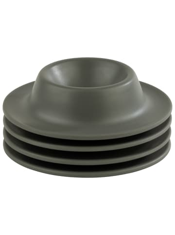 APS Eierbecher 4er Set in grau, 8,5 x 8,5 cm, H: 2 cm, Ø 8,5 cm