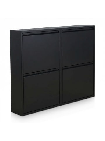 ebuy24 Schuhkipper Pisa 4 Klappen schwarz Schwarz 100 x 16 cm