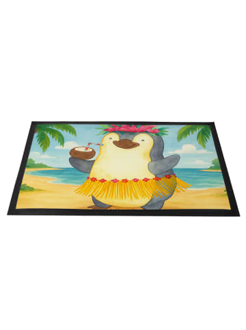 Mr. & Mrs. Panda Fußabstreifer Pinguin Kokosnuss Design ohne Spruch in Weiß