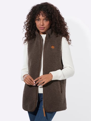 WITT WEIDEN Teddy-Weste in dunkeltaupe
