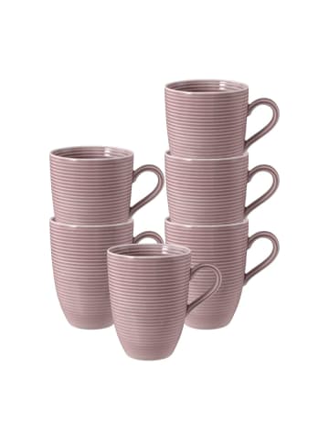 Seltmann Weiden 6er Set Kaffeebecher Beat Color Glaze in 350 ml in Altrosa