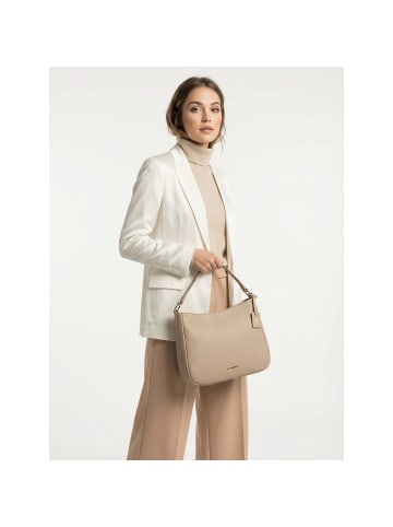 Lazarotti Bologna Leather Hobo Schultertasche Leder 27 cm sand
