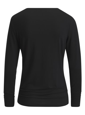 LASCANA Langarmshirt in schwarz