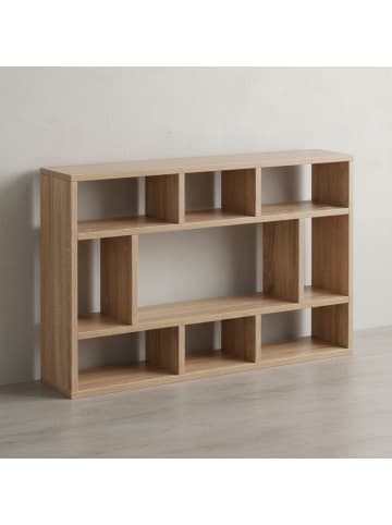 KADIMA DESIGN Wandregal mit 9 Fächern, Melaminharz-Beschichtung, 75x51x16 cm in Beige