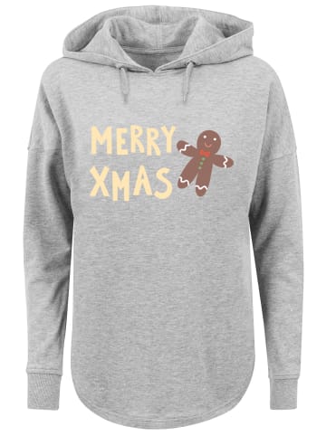 F4NT4STIC Oversized Hoodie Gingerbread Lebkuchen in grau