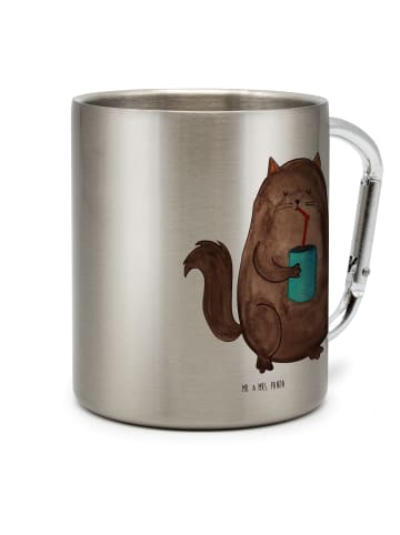Mr. & Mrs. Panda Kaffeetasse Katze Dose ohne Spruch in Silber