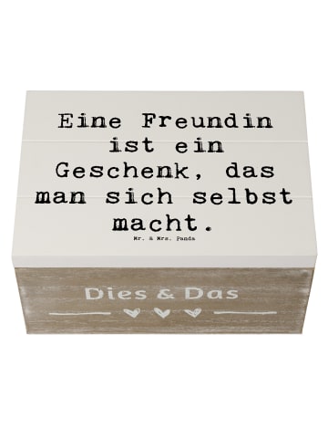 Mr. & Mrs. Panda Geschenkbox Spruch Geschenk Freundin mit Spruch in Weiß