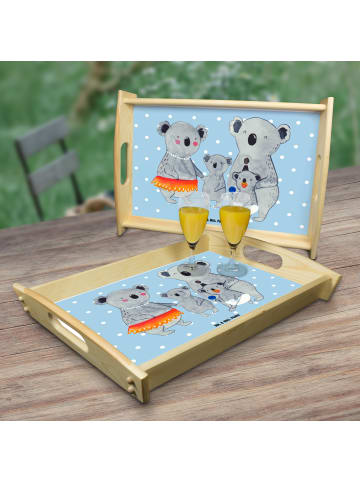 Mr. & Mrs. Panda BettTablett Koala Familie ohne Spruch in Blau Pastell