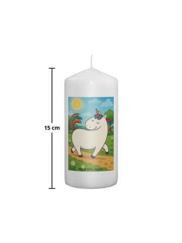 Mr. & Mrs. Panda Geburtstagskerze Einhorn Stolzieren Design ohne... in Weiß