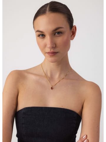 PURELEI Kette Sleeky Red Heart 40–45 in Gold