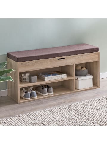 KADIMA DESIGN Sitzbank Storage | Komfort-Sitz, Braun, Funktional in Beige