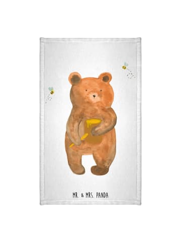 Mr. & Mrs. Panda Handtuch Bär Honig ohne Spruch in Weiß