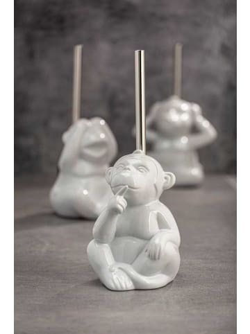 Wenko WC Bürste QUIET MONKEY in Weiß, (B) 14 x (H) 20 x (L) 14,5 cm