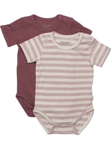 Minymo Kinder Kurzarmbody in Rosa