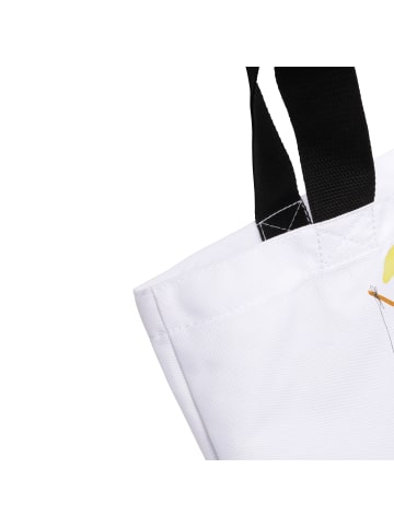 Mr. & Mrs. Panda Tote Bag Pinguin Mond mit Spruch in Weiß