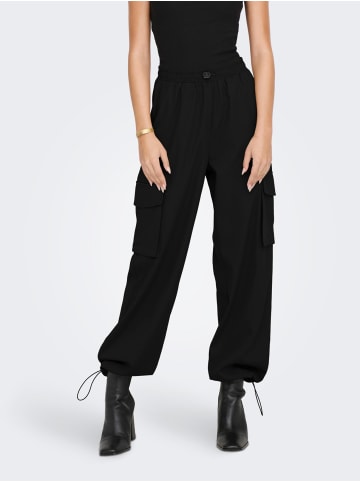 ONLY Cargo Hose Lässige Stoff Pants ONLCASHI in Schwarz