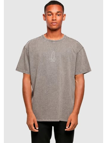 Merchcode Merchcode Summer - Surf Vibes Acid Washed Oversize Tee in asphalt