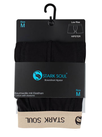 Stark Soul® Boxershorts 6'er Pack - Hipster Shorts in schwarz/braun