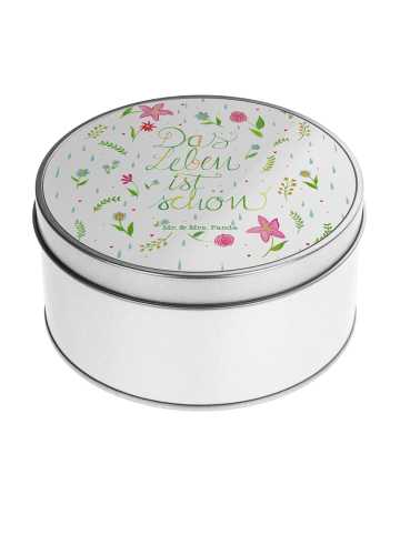 Mr. & Mrs. Panda Dose Blumen Leben mit Spruch in Bunt