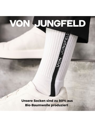 von Jungfeld Tennissocken Branding in Weiß