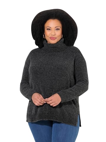 Ulla Popken Oversized-Pullover in graphitgrau