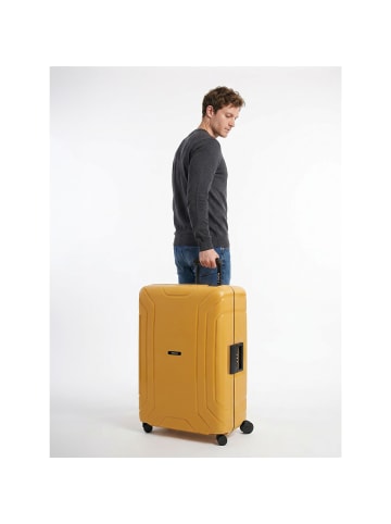 Redolz Essentials 15 4-Rollen Trolley 75 cm mit Dreipunkt-Verschluss dark yellow