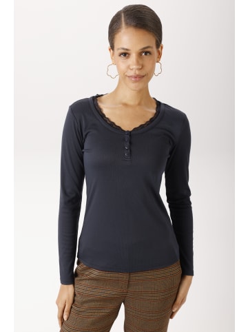 Aniston CASUAL Langarmshirt in marine-schwarz