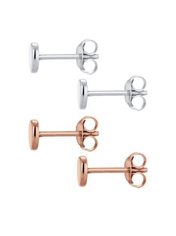 Elli Ohrringe 925 Sterling Silber Geo, Bi Color_Tri Color in Rosa