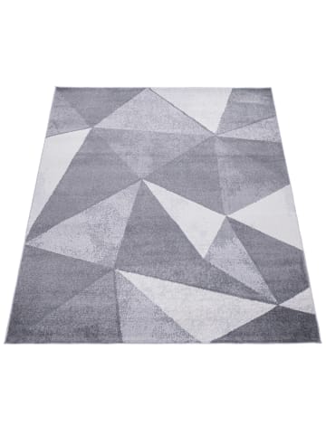 KADIMA DESIGN Teppich Kurzflor Geometrisch Wohnzimmer in Grau