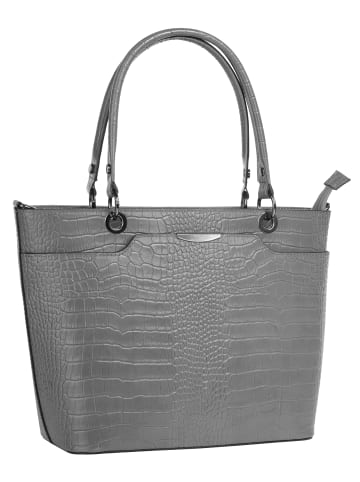 Cluty Handtasche echt Leder in grau