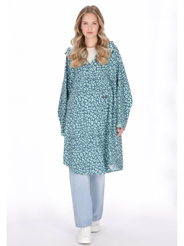 Schmuddelwedda Women Coat in aqua navy leo