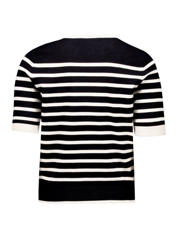 Betty Barclay Feinstrickpullover kurzarm in Patch Black/Beige