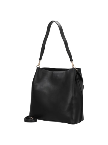 Seidenfelt Alunda Hobo - Schultertasche 33 cm (glossy black) in matt black