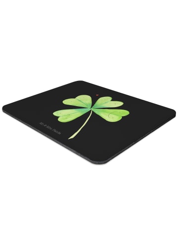 Mr. & Mrs. Panda Mouse Pad Blume Kleeblatt ohne Spruch in Schwarz