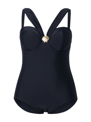 Ulla Popken Badeanzug in schwarz