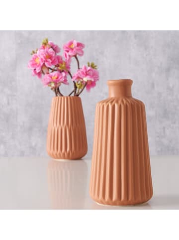 Boltze Vase Esko 2er-Set in braun