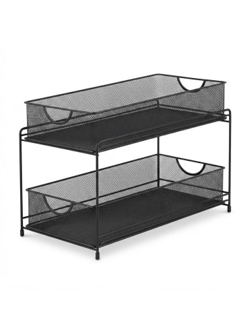 relaxdays Küchen Organizer in Schwarz - (B)19 x (H)32 x (T)35,5 cm