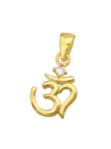 Alexander York Anhänger Om YOGA SYMBOL in Gold aus 925 Sterling Silber