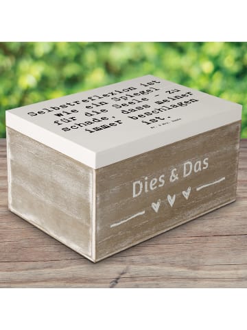 Mr. & Mrs. Panda Kiste Spruch Selbstreflexion Spiegel mit Spruch in Weiß