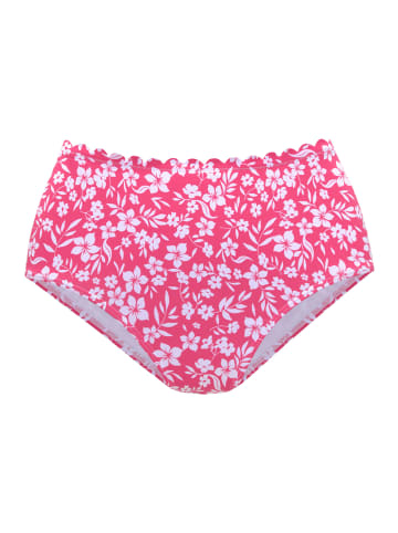 Vivance by Lascana Bikini-Hose in neonpink-weiß