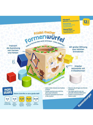 Ravensburger ministeps: Fridas frecher Formenwürfel Ab 12 Monate in bunt