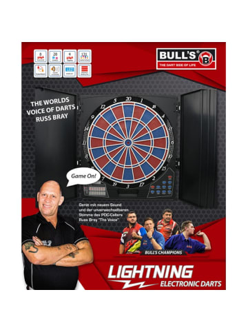 BULLS Elektronisches Dartboard Cabinet Lightning RB-Sound - ab 14 Jahre
