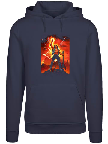 F4NT4STIC Hoodie Stranger Things Hell Guitar- DTG Netflix TV Series in marineblau